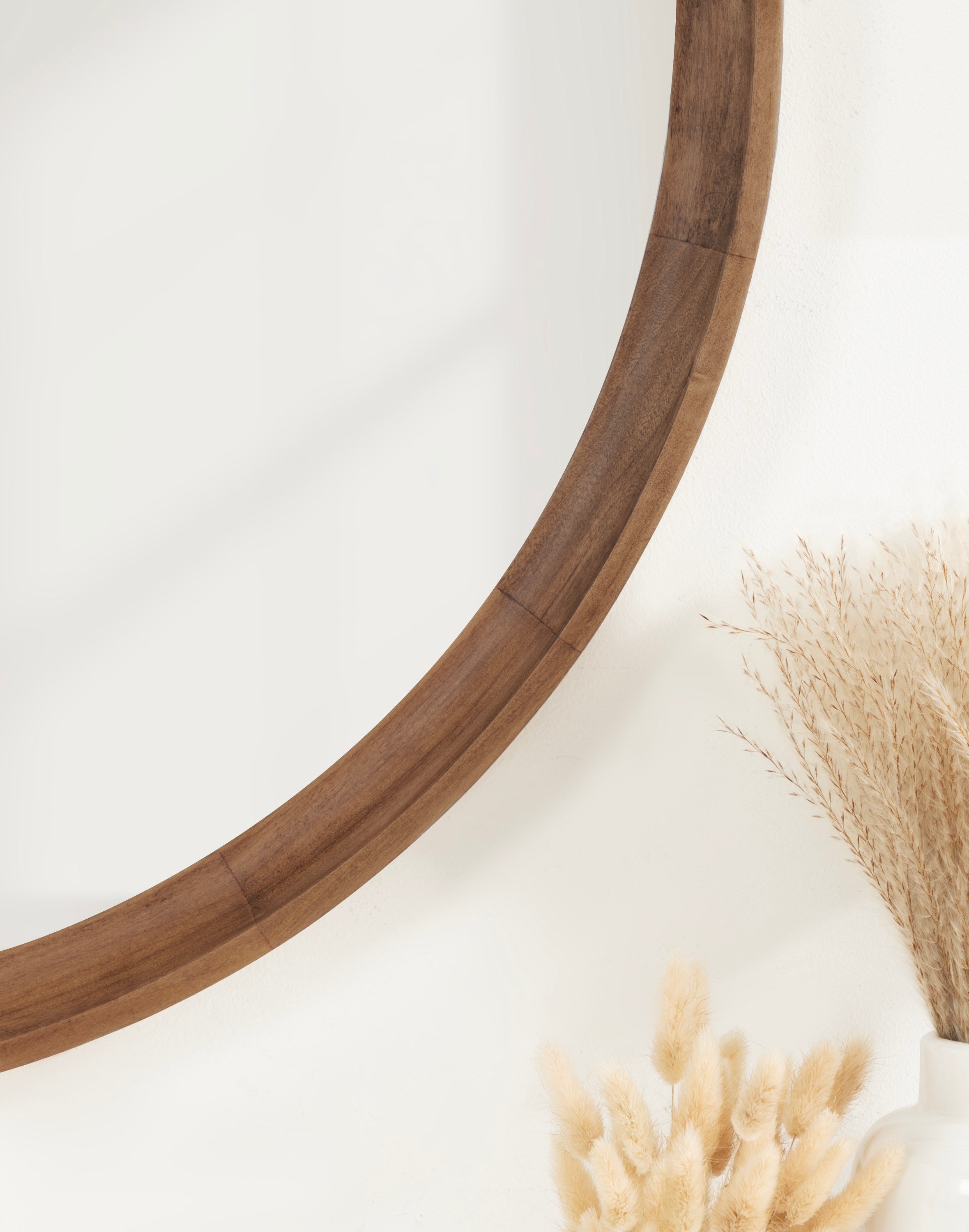 Hatherleigh Round Wood Wall Mirror