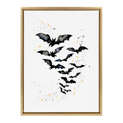Sylvie Goth Bats Framed Canvas by Viola Kreczmer