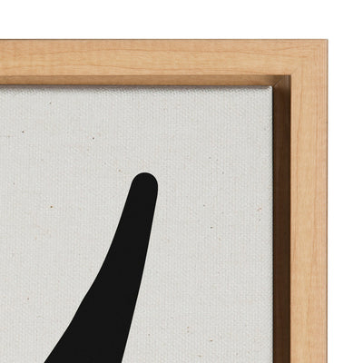 Sylvie Modern Botanical Neutral Abstract 1 Framed Canvas