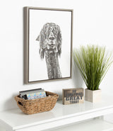Sylvie Curly Hair Alpaca Framed Canvas by Simon Te Tai by kateandlaurel - product image 9 for Resin Society