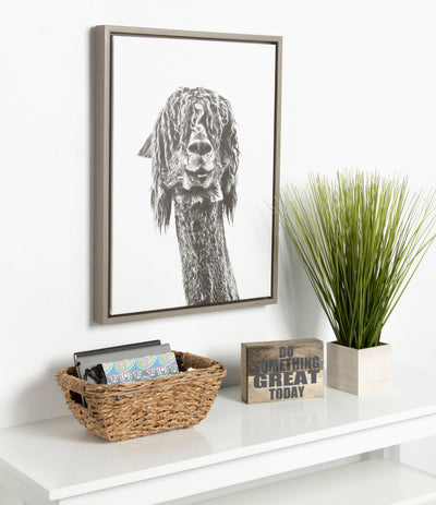 Sylvie Curly Hair Alpaca Framed Canvas by Simon Te Tai by kateandlaurel - product image 9 for Resin Society