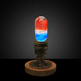 EP Light Sunrise handcrafted resin LED bulb with wooden base options