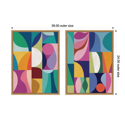Abstract 2 Piece Framed Canvas Wall Art Set by Rachel Lee