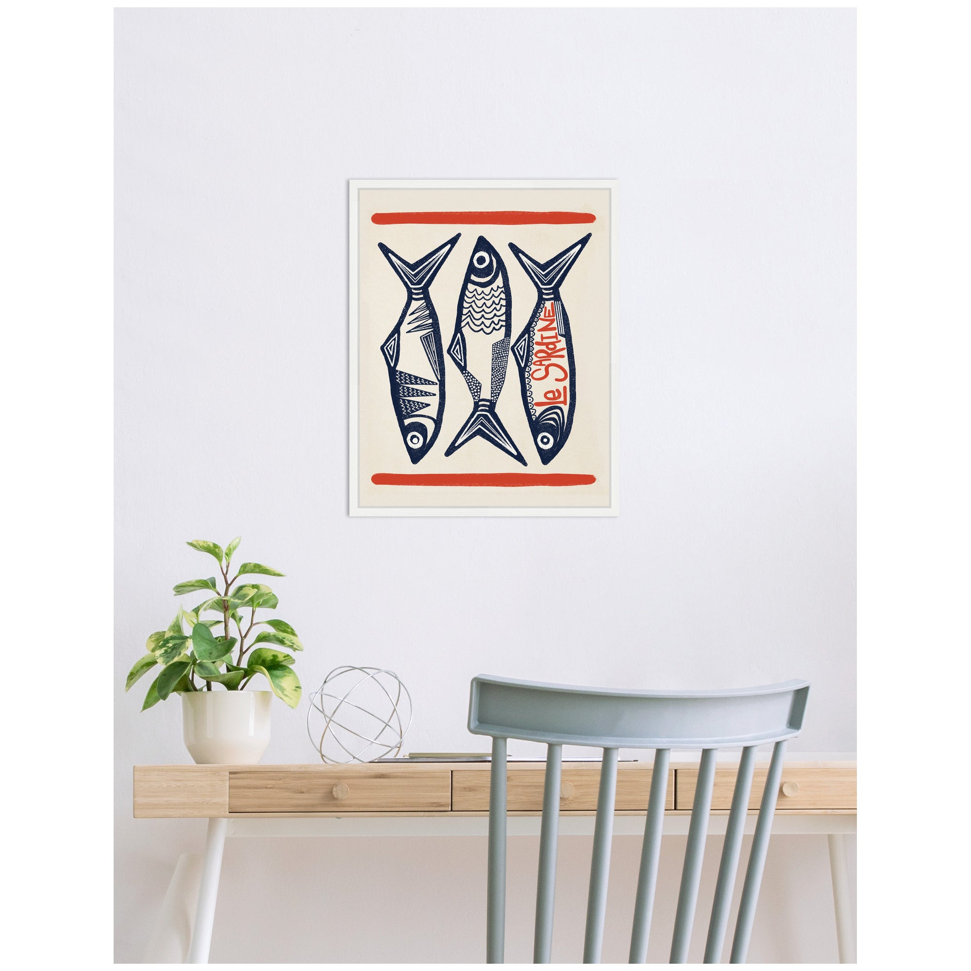 Le Sardine by Alicia Bock Framed Canvas Wall Art Print