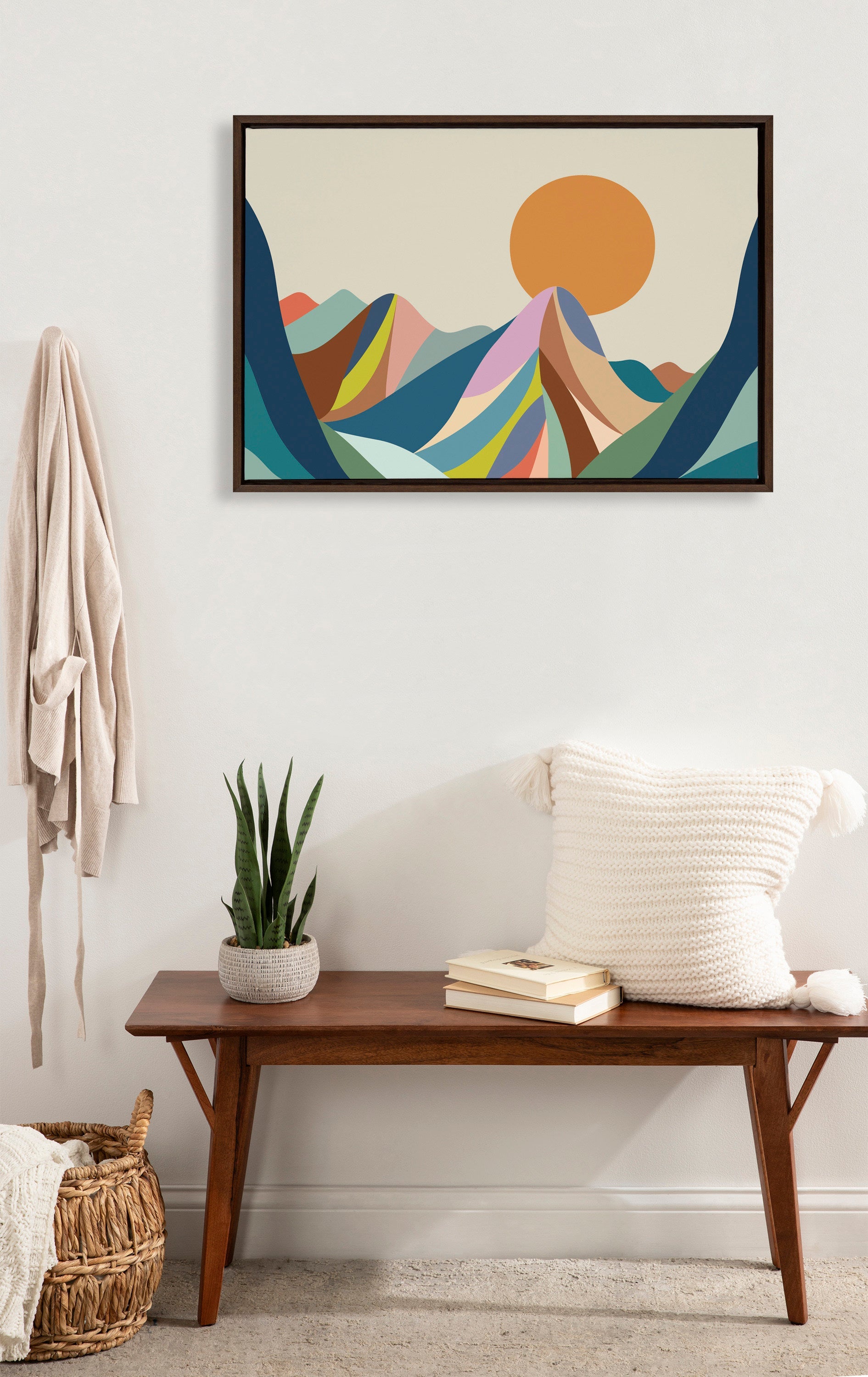 Sylvie Mountains Crop Framed Canvas