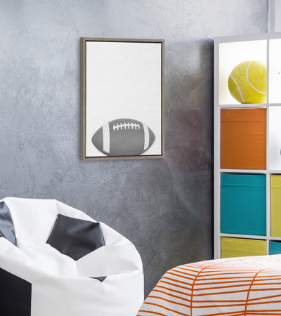 Sylvie Football Portrait Framed Canvas, Gray 18x24 by kateandlaurel - product image 7 for Resin Society