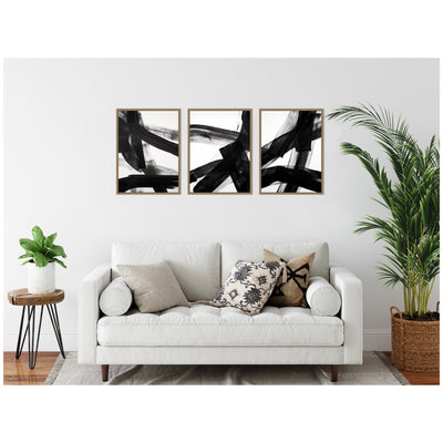 Black Mark No.
1, No.
2, & No.
3 3 Piece Framed Canvas Wall Art Set by Amy Lighthall