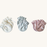Organic Charmeuse Silk Baby Mittens by Perle Silk - main product image for Resin Society