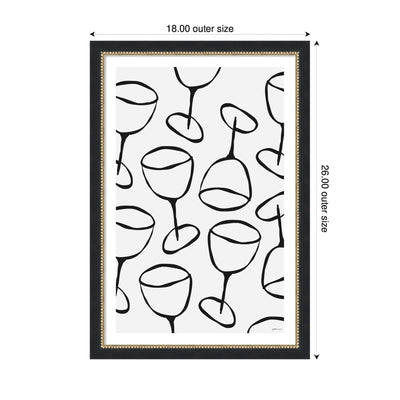 Wine Everywhere by Gabrielly Guedes Framed Wall Art Print