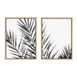 Sylvie Palm I and II BW Framed Canvas by kateandlaurel - main product image for Resin Society