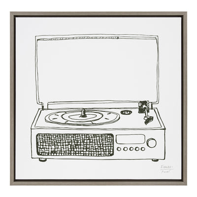 Sylvie Victrola Record Player Framed Canvas by kateandlaurel - product image 10 for Resin Society