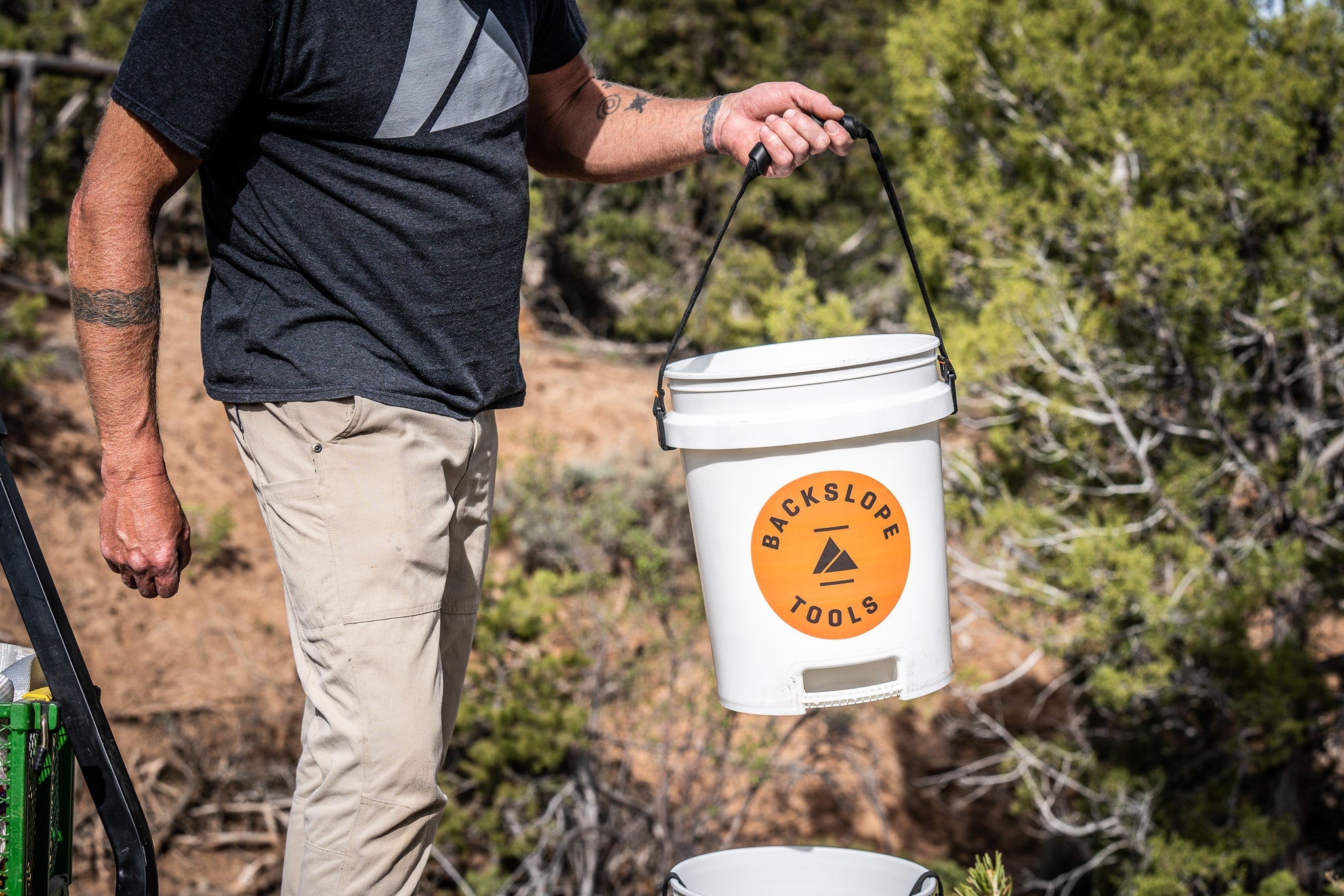 Charly Bucket with our Grandpa Webbing Handle