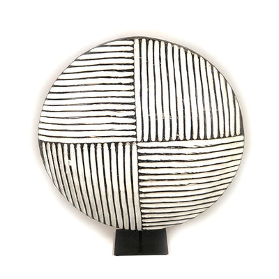 Round Bamileke Shield 22" Geometric Pattern by Mbare Ltd - product image 6 for Resin Society