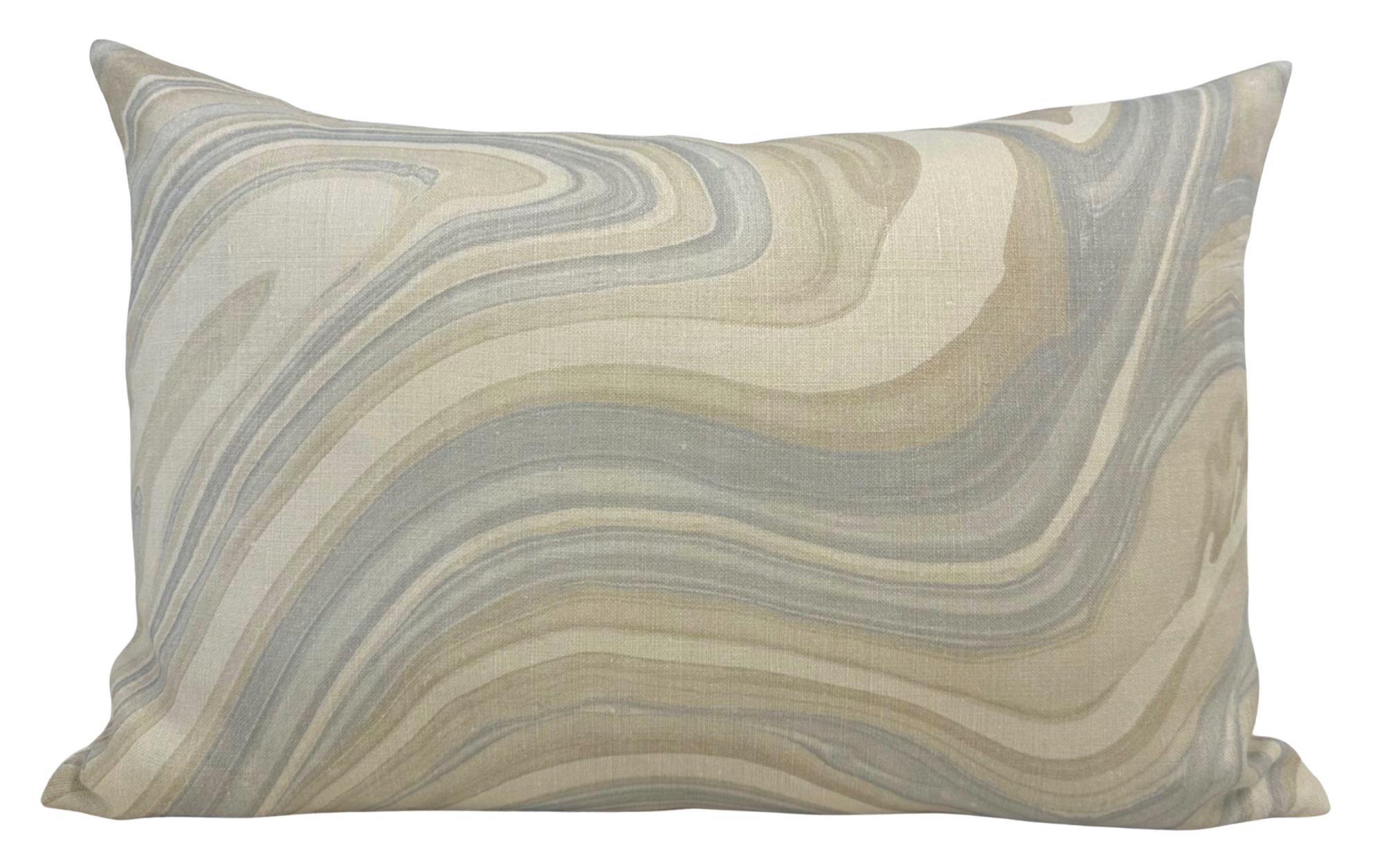Barcelo Pillow Cover in Alabaster displayed on seating