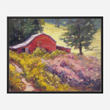 Barn on a Hillside Artist Enhanced Canvas Print by John Beard Collection - product image 5 for Resin Society