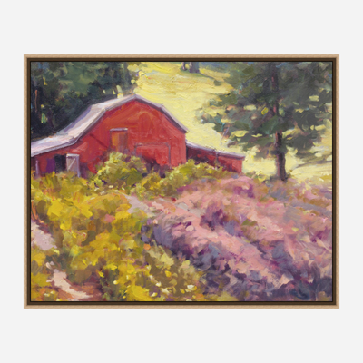 Barn on a Hillside Artist Enhanced Canvas Print by John Beard Collection - product image 8 for Resin Society