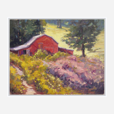 Barn on a Hillside Artist Enhanced Canvas Print by John Beard Collection - product image 6 for Resin Society