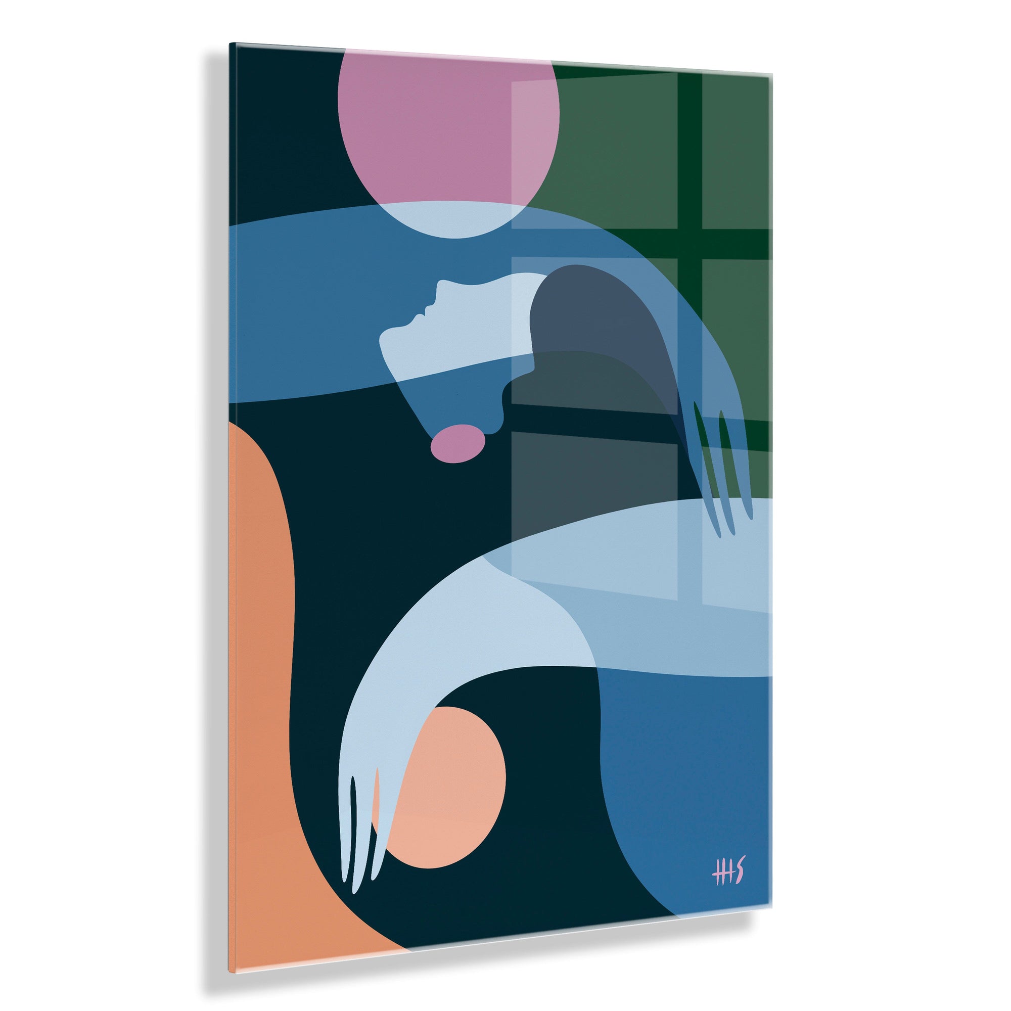 Self Love No 2 Floating Acrylic Art by kateandlaurel - product image 12 for Resin Society