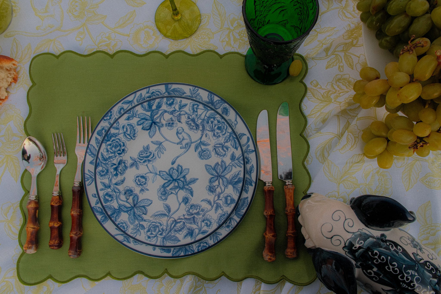 Bombay Blue Dinner Plate - Set of 4 (+1 Bonus Plate) by Ro'Table - product image 11 for Resin Society
