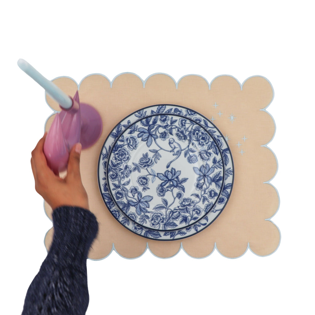 Bombay Blue Starter Plate - Set of 4 (+1 Bonus Plate) by Ro'Table - product image 14 for Resin Society