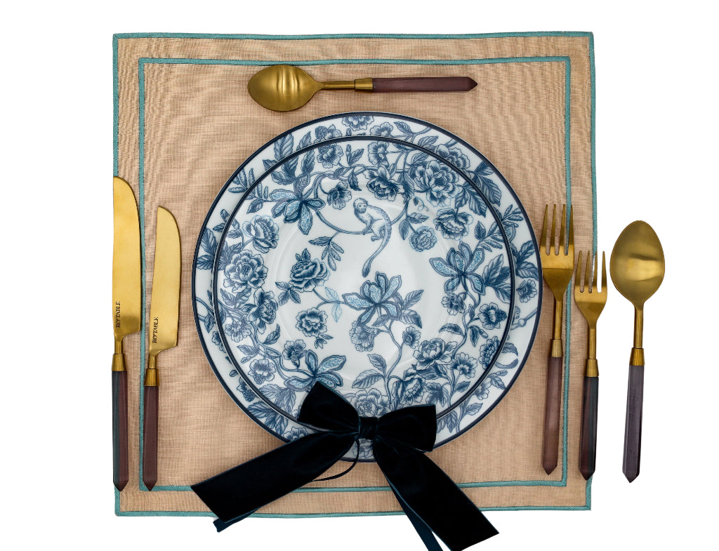 Bombay Blue Starter Plate - Set of 4 (+1 Bonus Plate) by Ro'Table - product image 15 for Resin Society