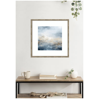 Tonal Abstract Oceanic Nautical Serenity Blue by The Creative Bunch Studio Framed Wall Art Print