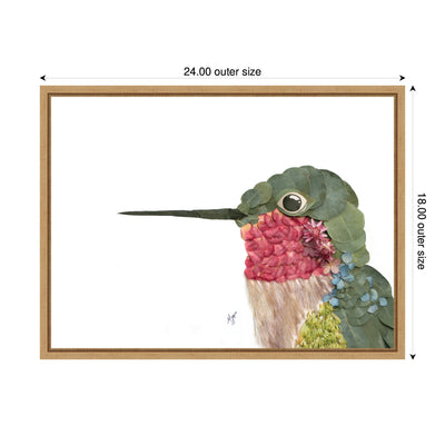Hummingbird by Madeline Jeppesen Framed Canvas Wall Art Print