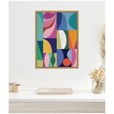 Abstract 02 by Rachel Lee Framed Canvas Wall Art Print