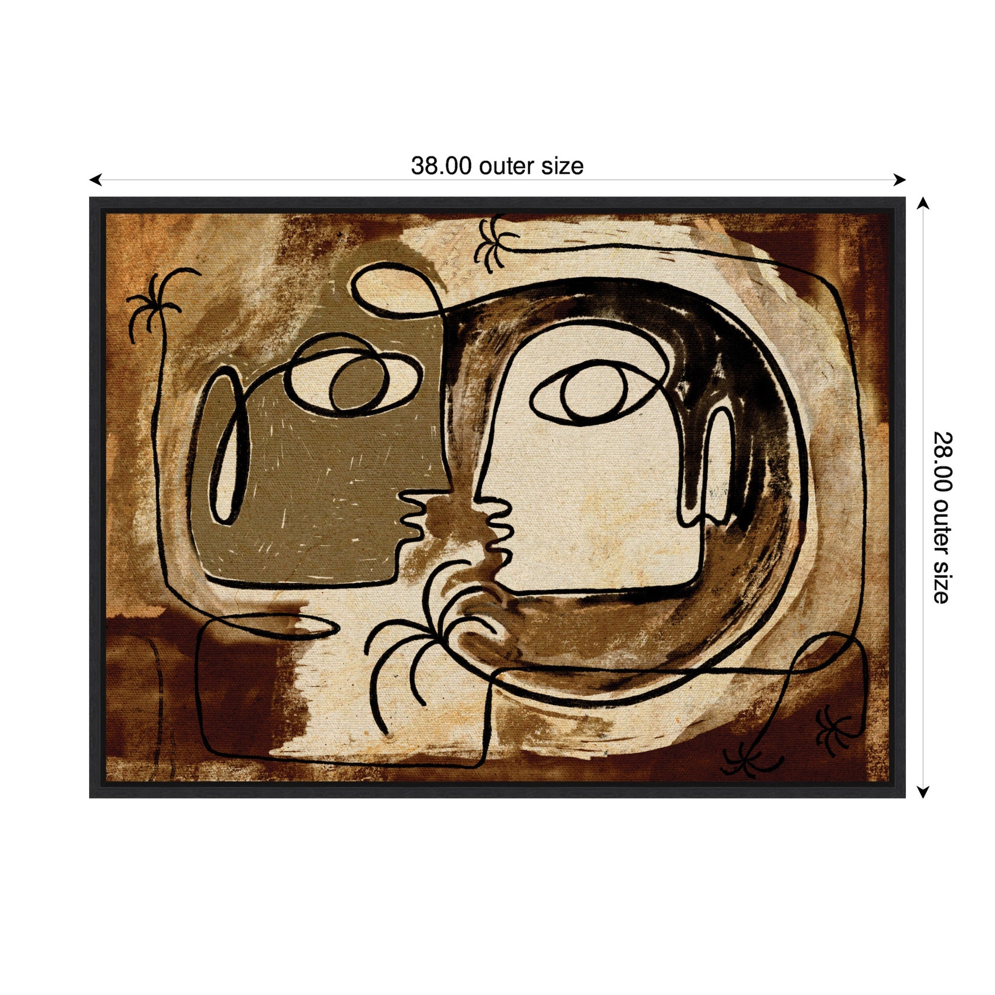 Sylvie What Secrets Do The Palms Whisper To The Earth Framed Canvas by Shatha Al Dafai
