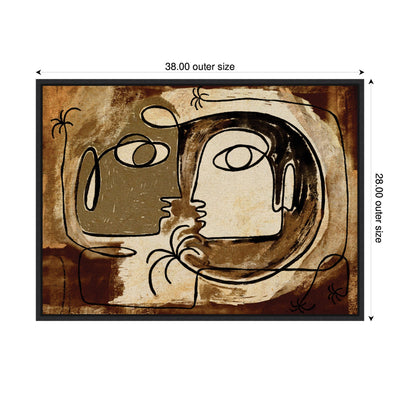 Sylvie What Secrets Do The Palms Whisper To The Earth Framed Canvas by Shatha Al Dafai