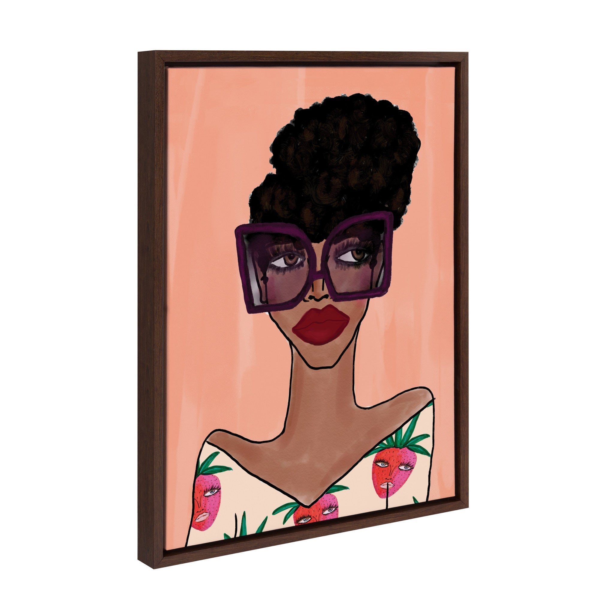 Sylvie Fashion Girl 3 Framed Canvas by kateandlaurel - product image 2 for Resin Society