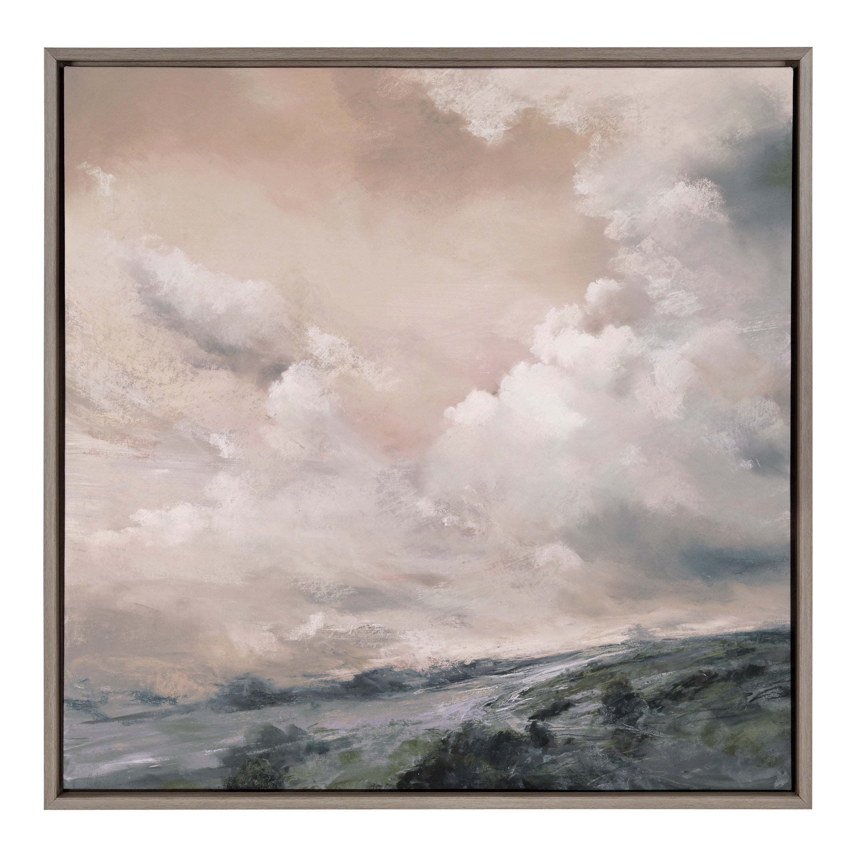 Sylvie When the North Wind Blows - Sepia Framed Canvas by Nel Whatmore