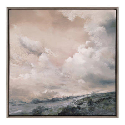 Sylvie When the North Wind Blows - Sepia Framed Canvas by Nel Whatmore