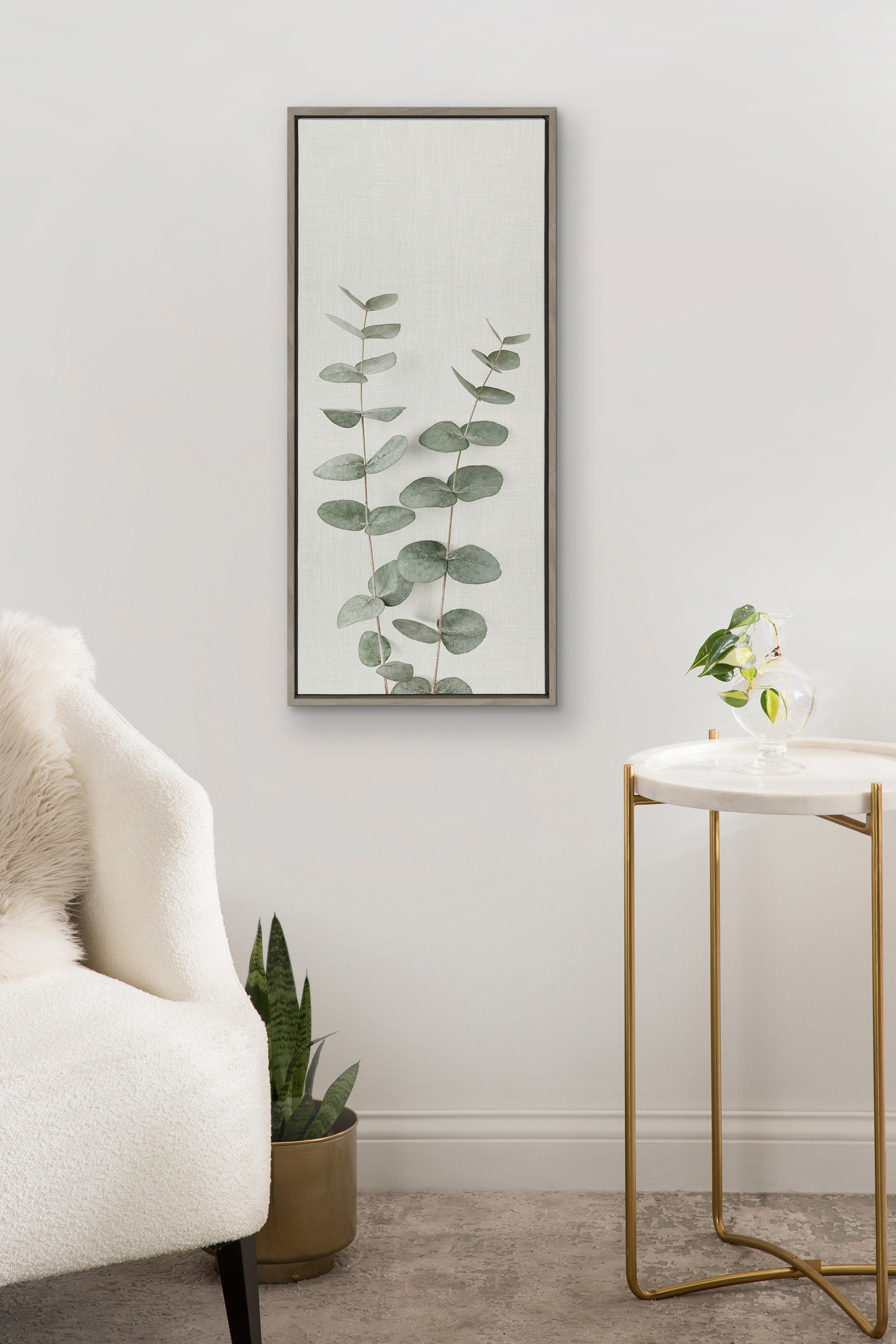 Sylvie Eucalyptus Botanical II Framed Canvas by The Creative Bunch