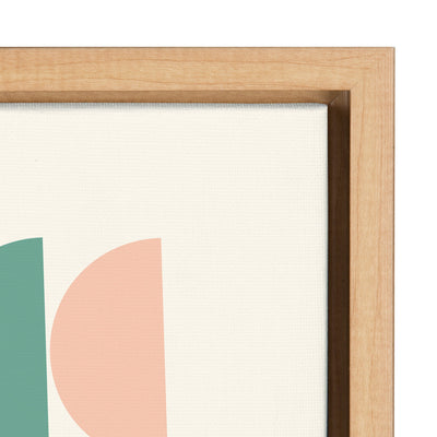 Sylvie Simple Shapes in Soft Colors Framed Canvas