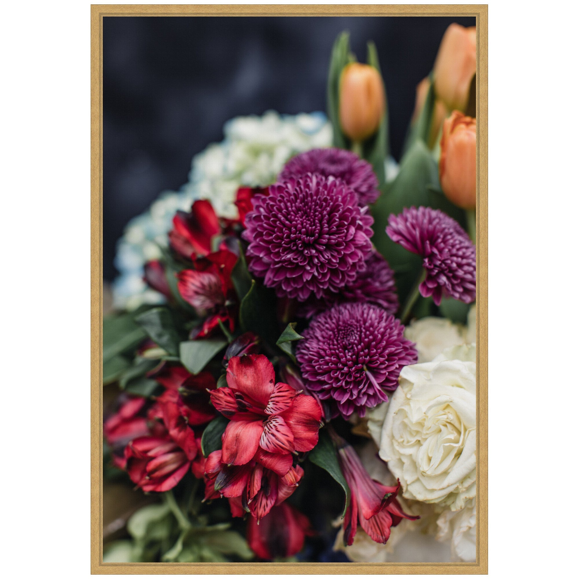 Sylvie Wine Bouquet Framed Canvas by Alicia Abla