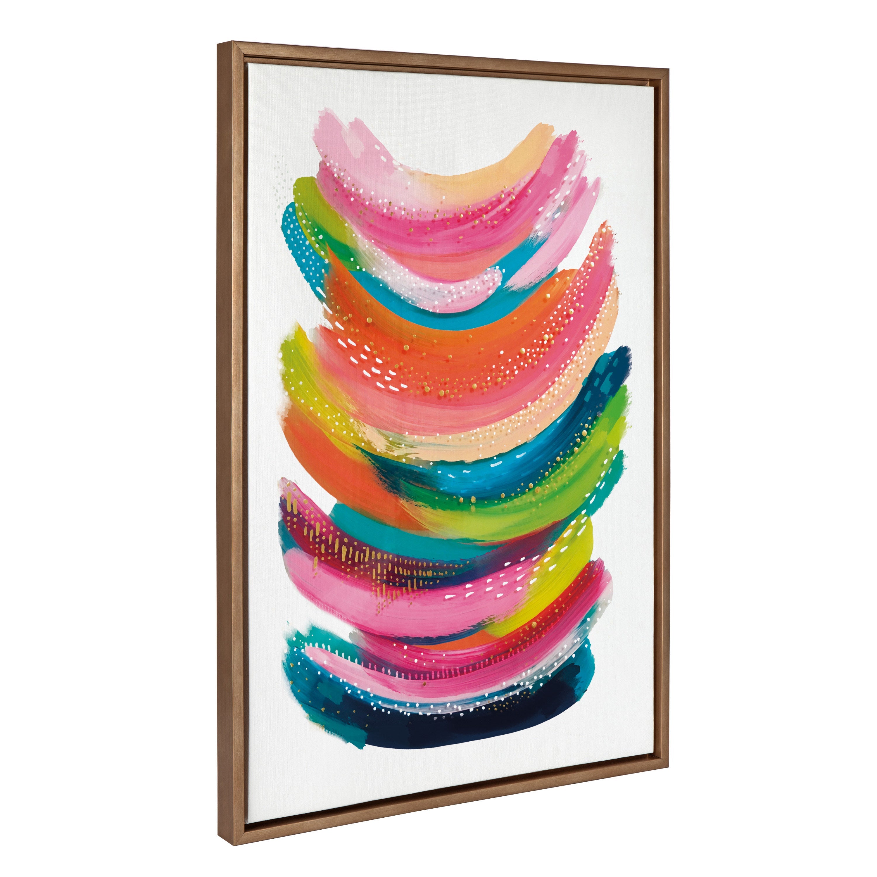 Sylvie Bright Abstract Framed Canvas