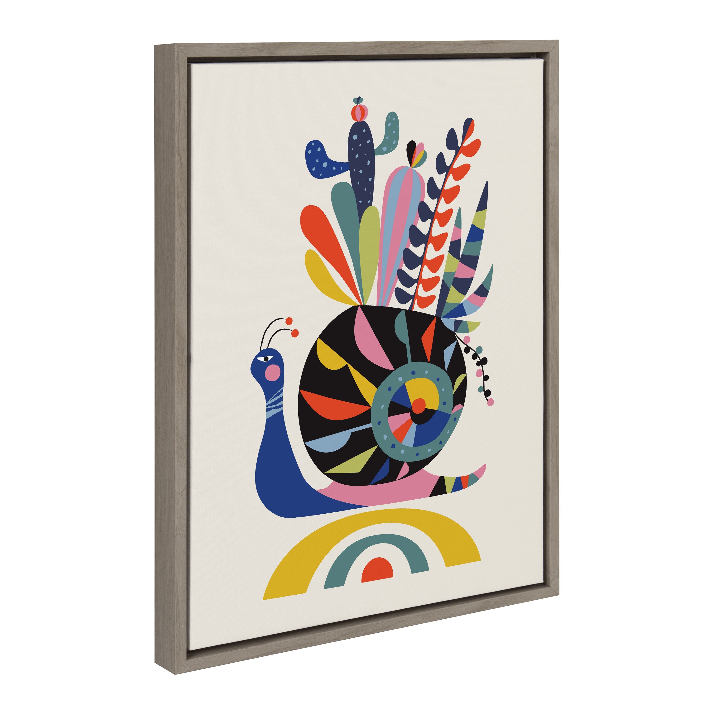 Sylvie Snail Framed Canvas by kateandlaurel - product image 18 for Resin Society