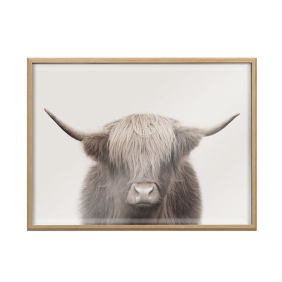 Blake Hey Dude Highland Cow Color Framed Printed Art - 24x32