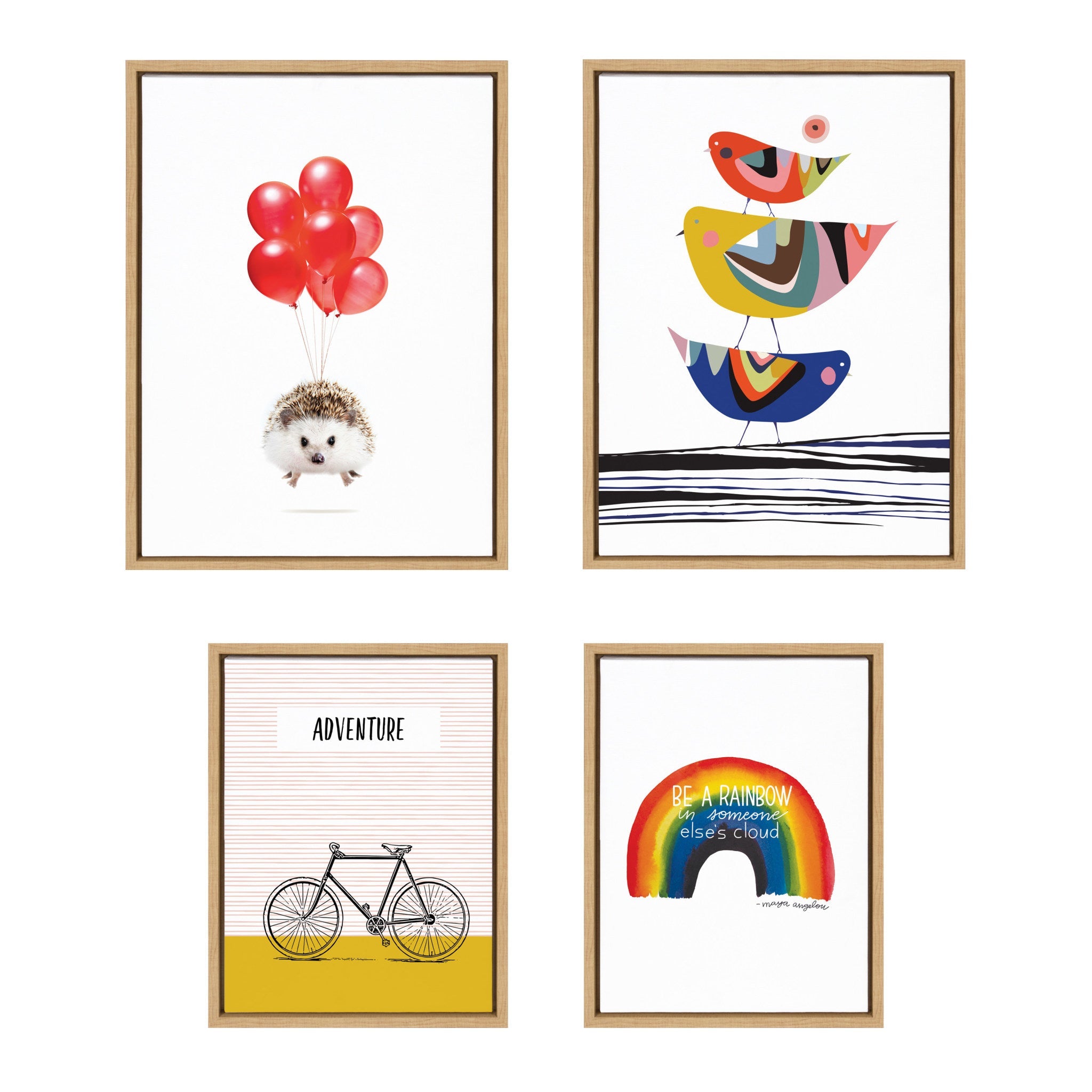 Sylvie Whimsy Modern Framed Canvas Set by kateandlaurel - main product image for Resin Society