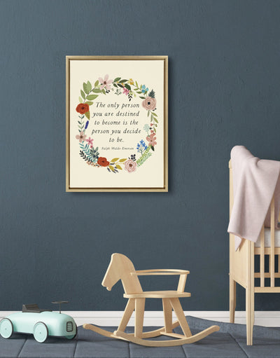 Sylvie MC441 The Only Person Framed Canvas by Mia Charro by kateandlaurel - product image 7 for Resin Society