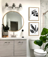 Sylvie 582 Monstera and 583 Banana Leaf Framed Canvas by kateandlaurel - product image 6 for Resin Society