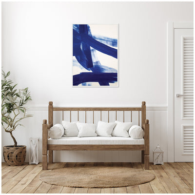 Cobalt Mark No.
1 by Amy Lighthall Framed Canvas Wall Art Print