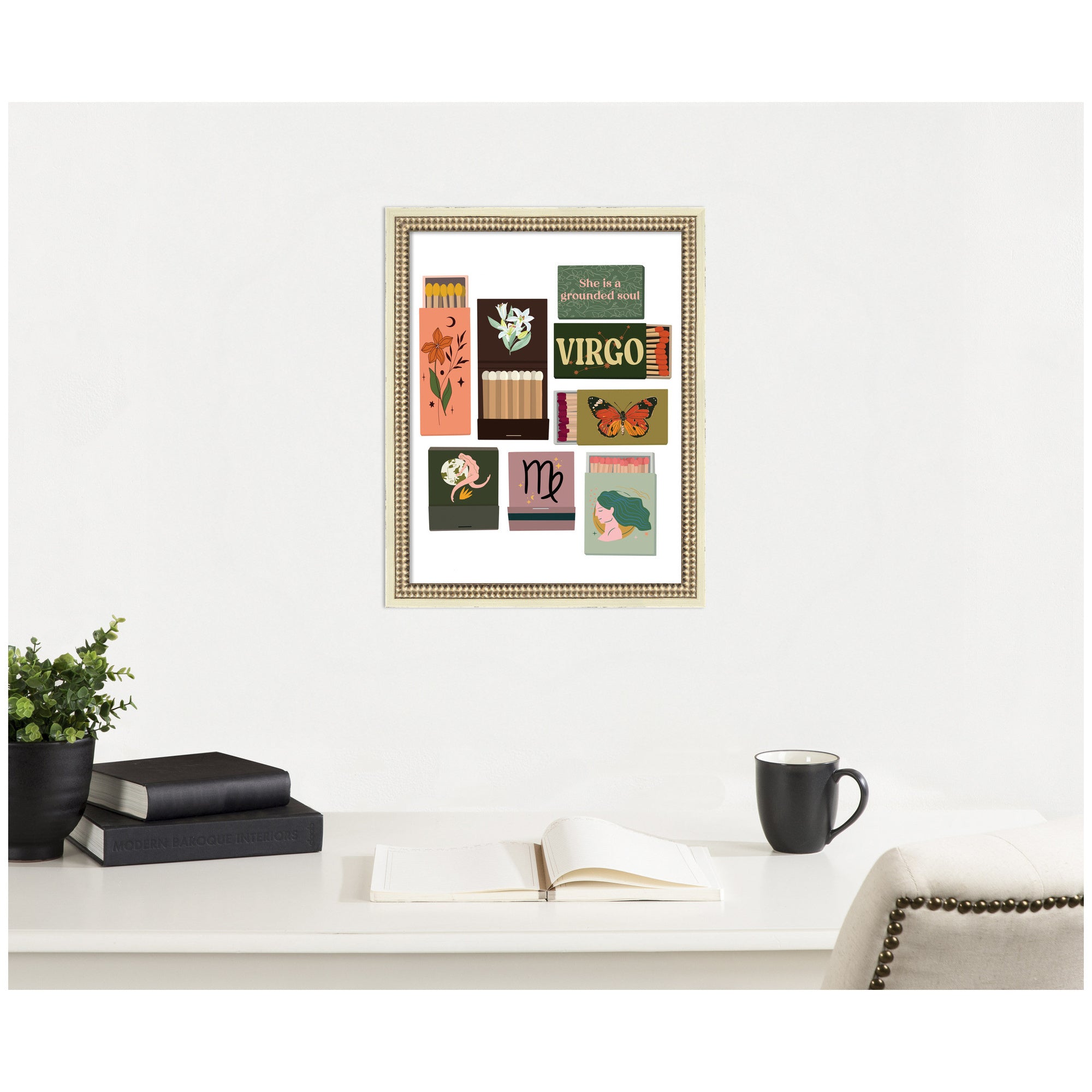 Virgo Matchbooks 14x18 FC by Megan Ryan Framed Wall Art Print