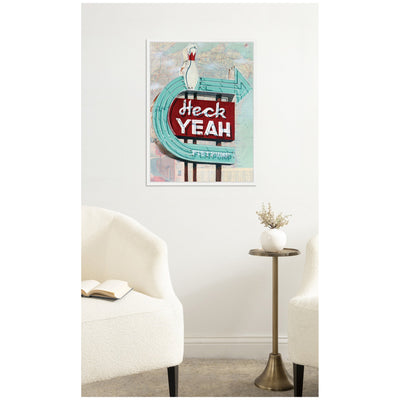 Heck Yeah by Krista V.
Allenstein Framed Canvas Wall Art Print