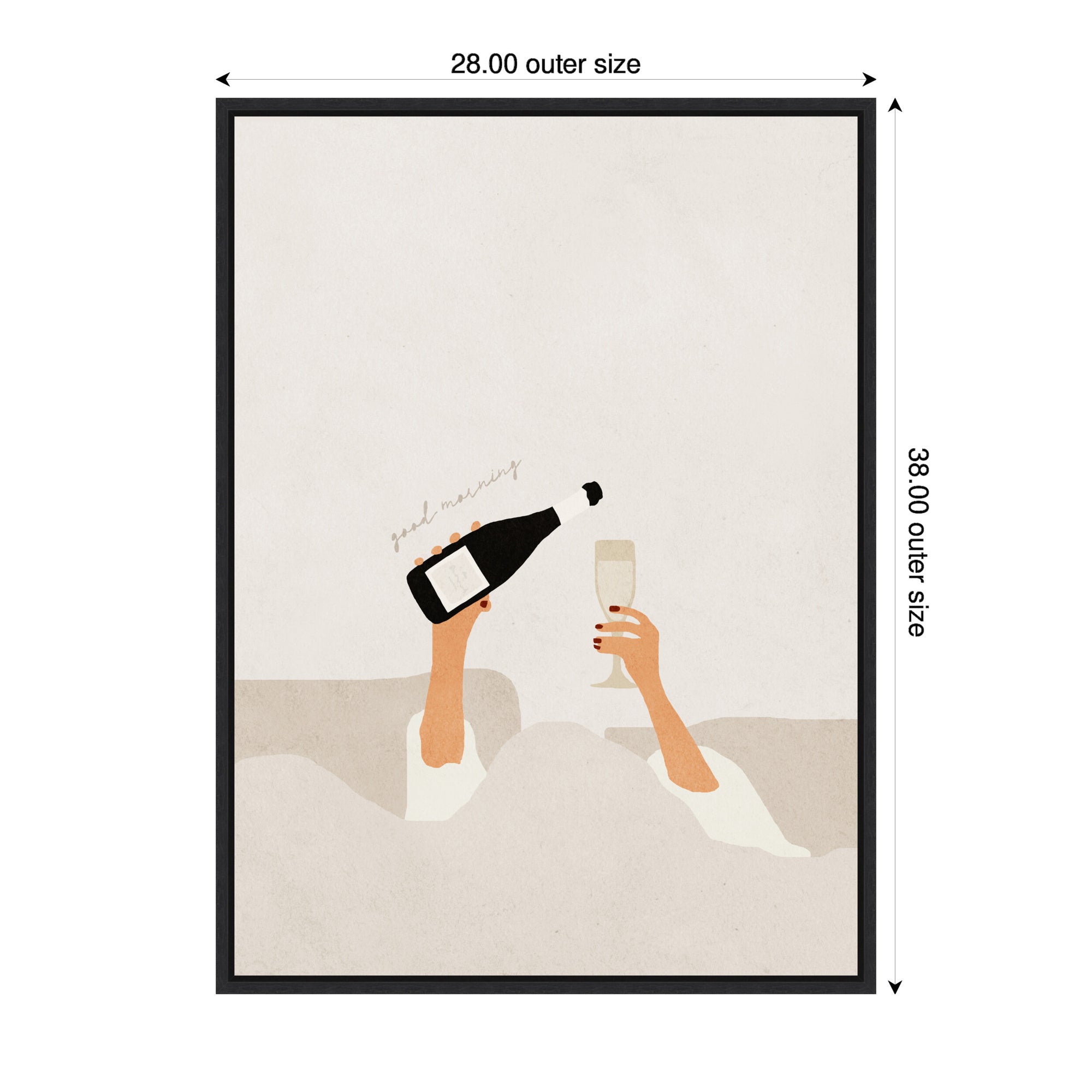 Sylvie Good Morning Art Print Framed Canvas by July Art Prints