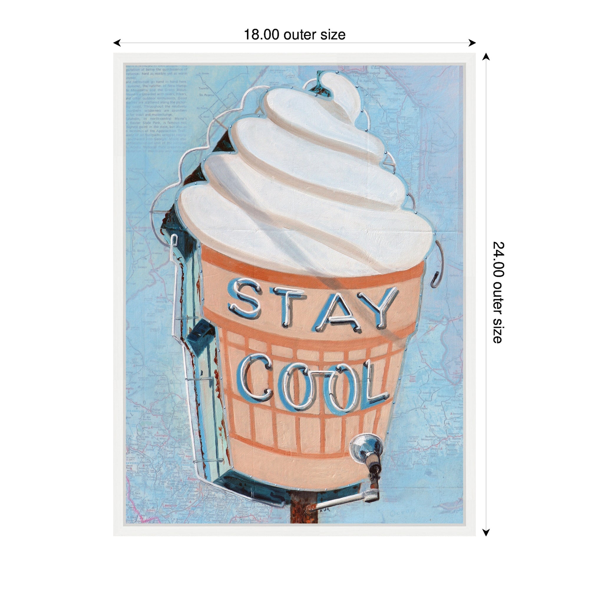 Stay Cool by Krista V.
Allenstein Framed Canvas Wall Art Print