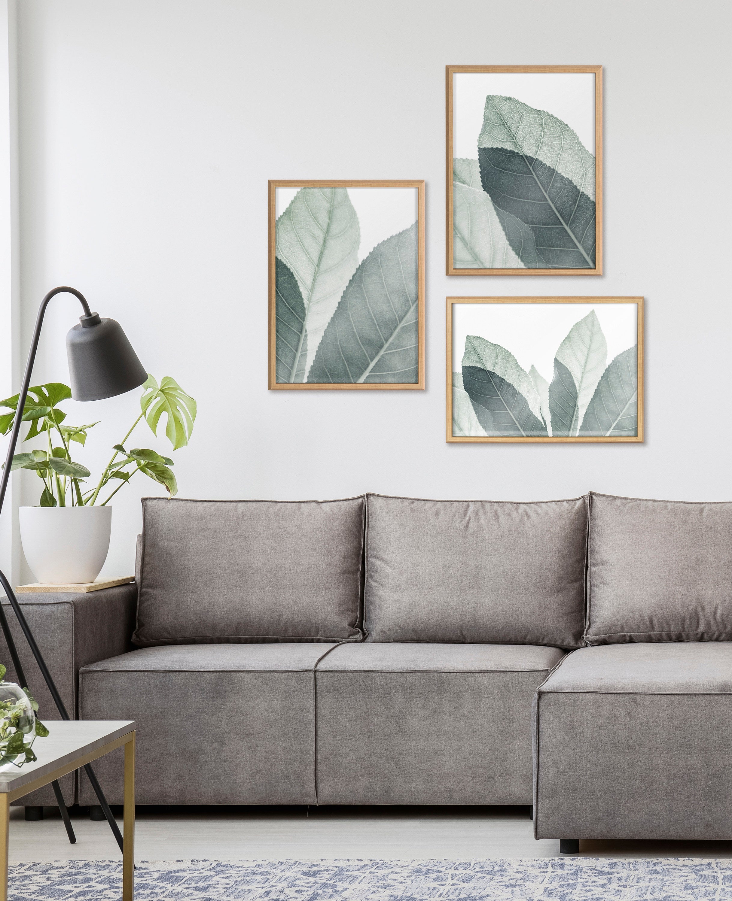 Blake Modern Green Leaf Botanical Framed Printed Glass by The Creative by kateandlaurel - product image 8 for Resin Society