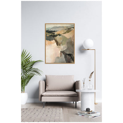 Sylvie Tonal Mountains III Framed Canvas by Amy Lighthall