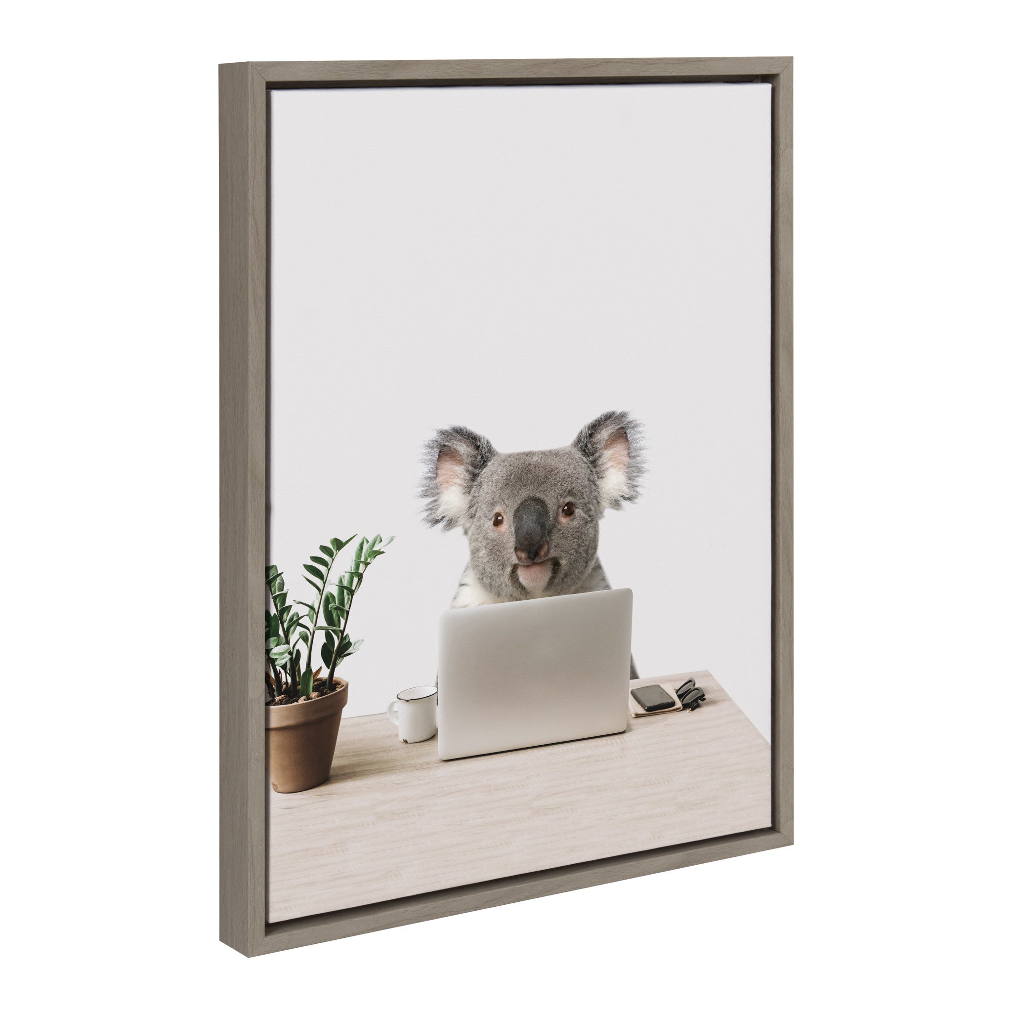 Sylvie Kevin is my name, Marketing is my game Framed Canvas by kateandlaurel - main product image for Resin Society